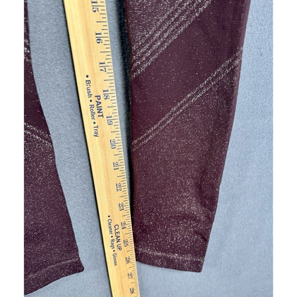 Athleta Leggings Womens Small Purple Twilight Tight Glitter Pants Yoga Running - Picture 6 of 7